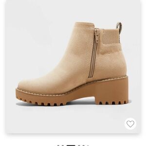 Universal Thread Ankle Boots Faux Suede Tan Booties.